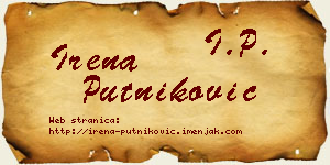 Irena Putniković vizit kartica